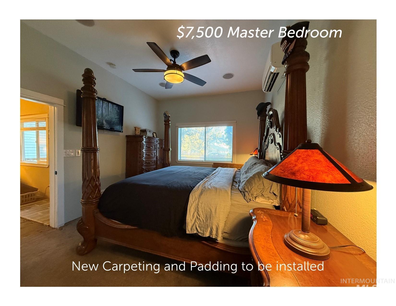 $7,500 Master Bedroom Remodel - NEW CARPET AND PAD WILL BE INSTALLED DURING 14 DAY SELLER LEASE BACK), Surround Sound, Ceiling Fan, Wired for Half Hot (switched plug), Raised Panel Doors, Dual Pane Window, 2.5 Inch Faux Wood Blinds, Freshly Painted & More