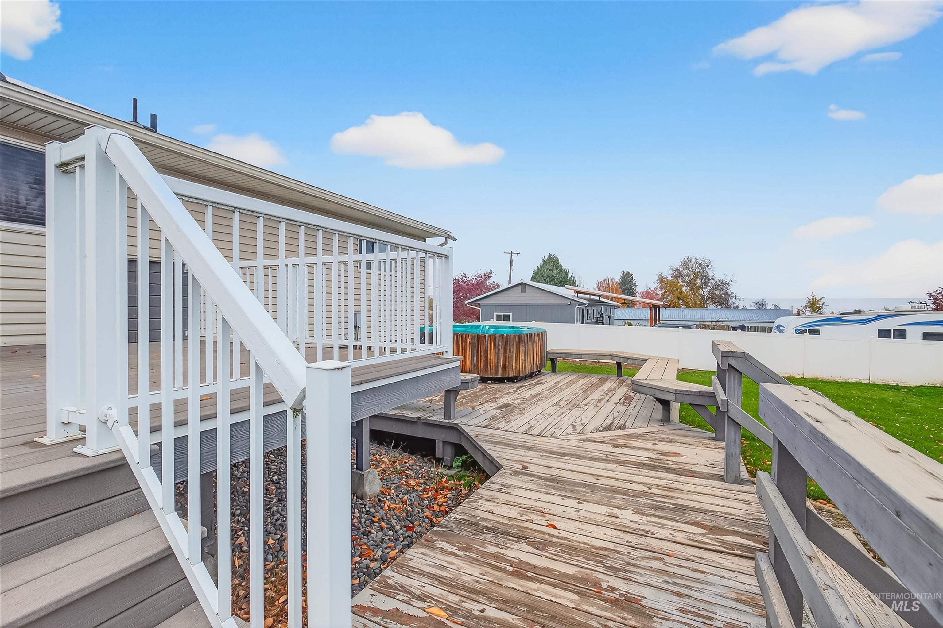 View of wooden terrace
