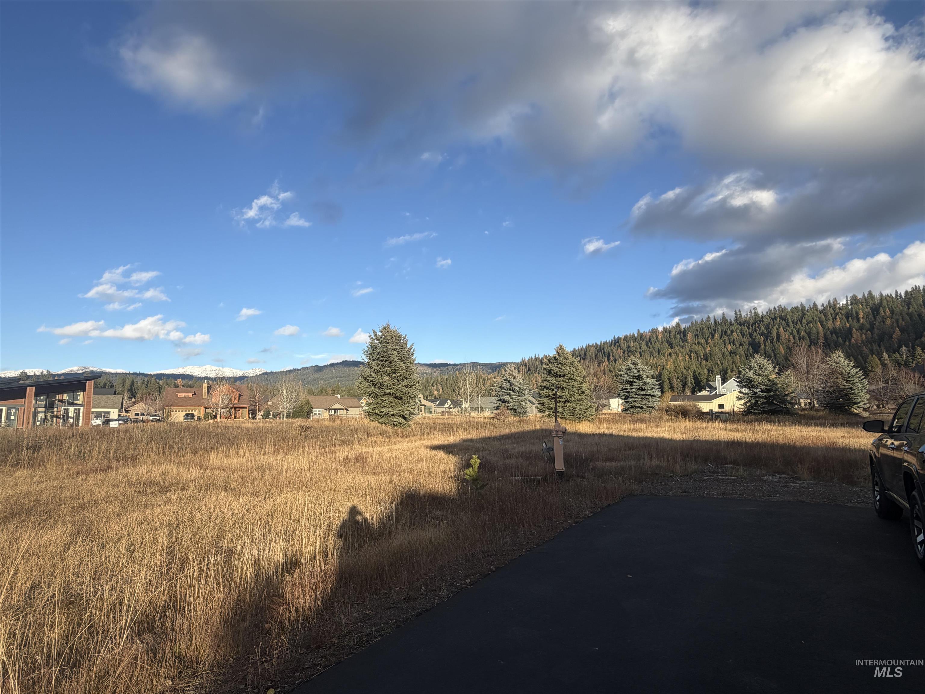 View of yard featuring a mountain view, a view of countryside, and a forest view