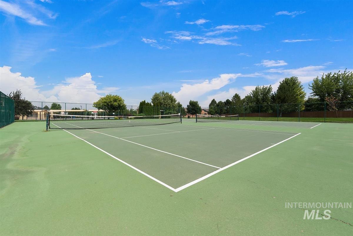 View of tennis court