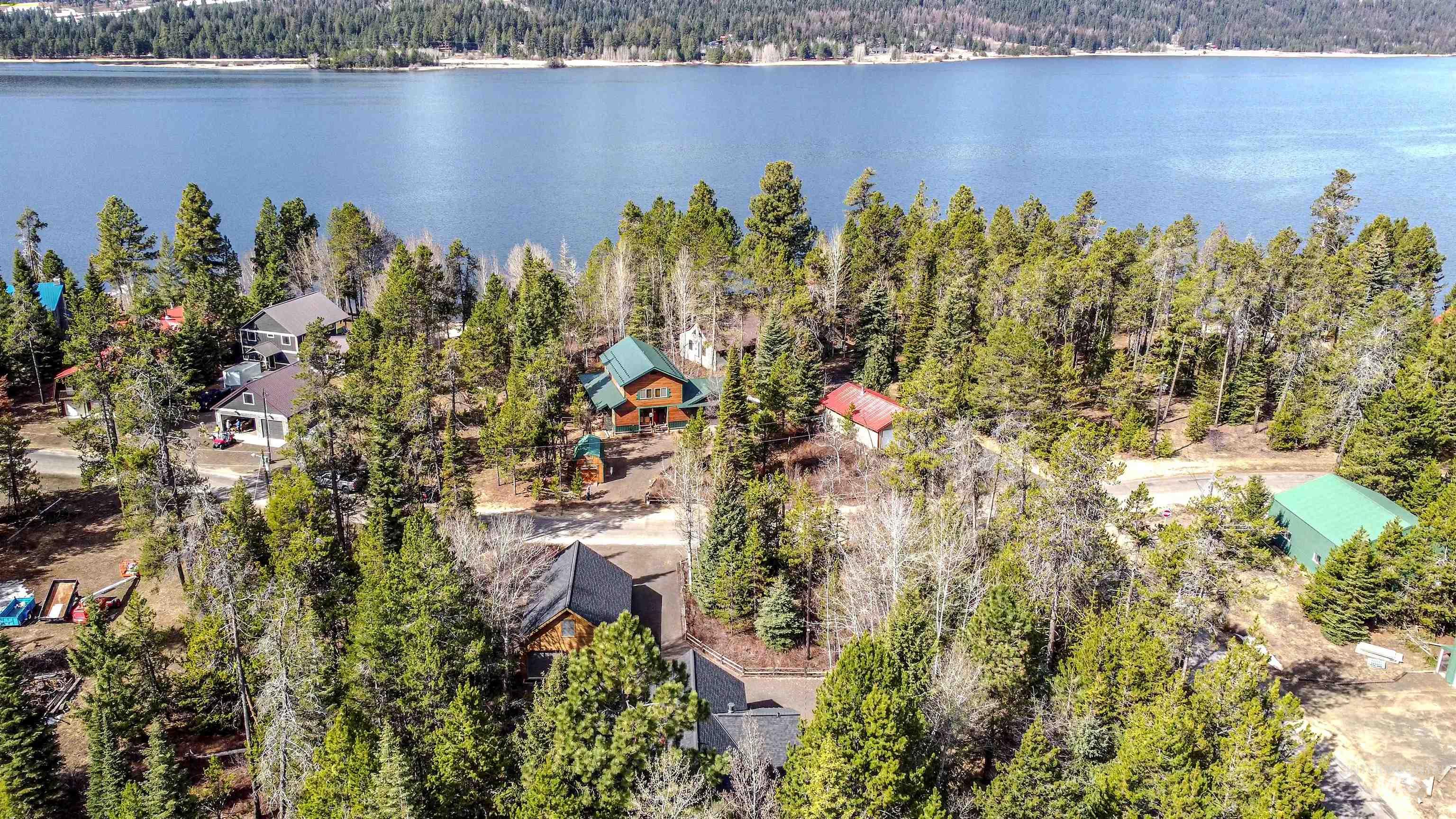 Aerial view of a large body of water