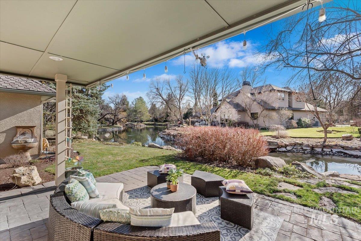 View of patio featuring outdoor seating