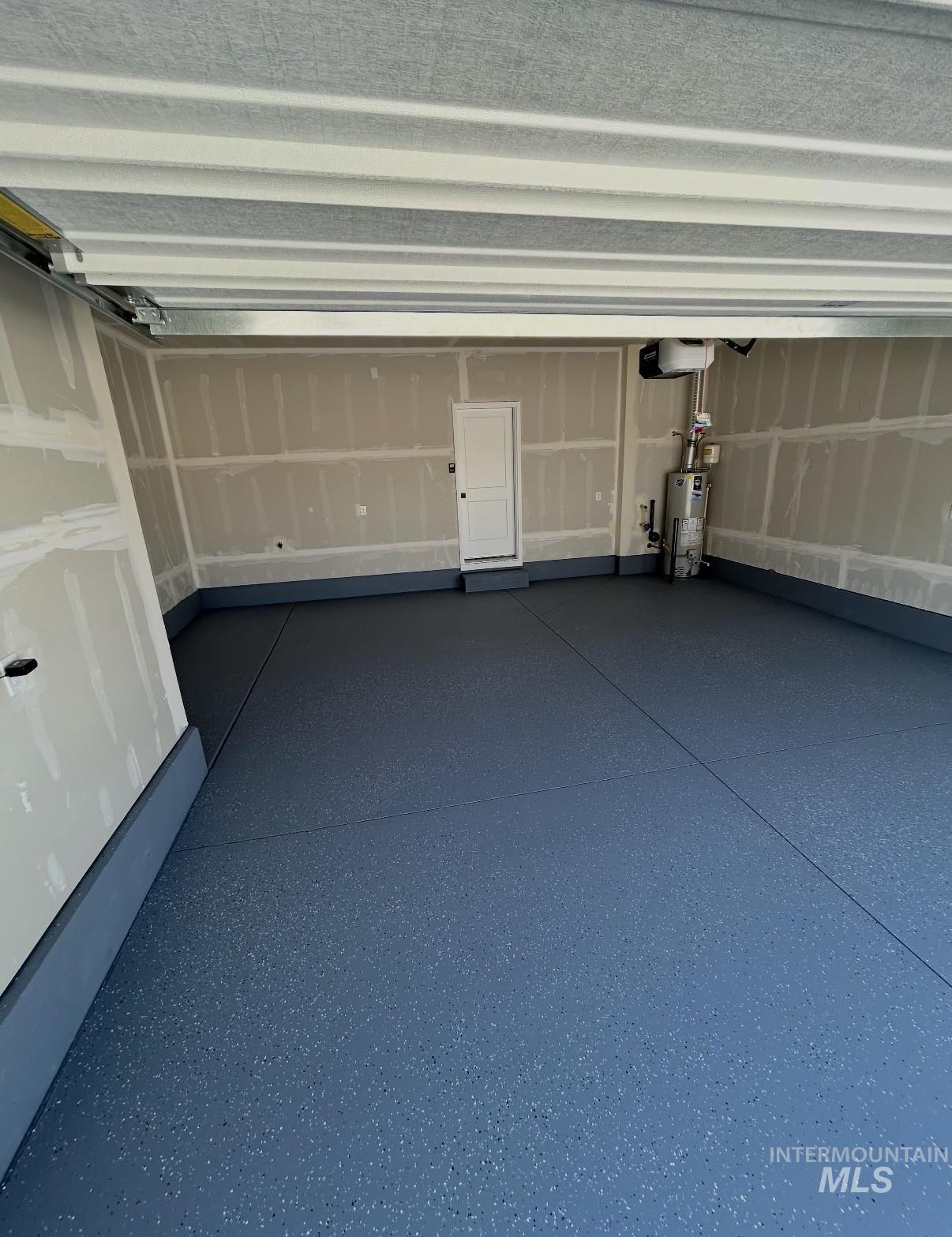 Garage with gas water heater