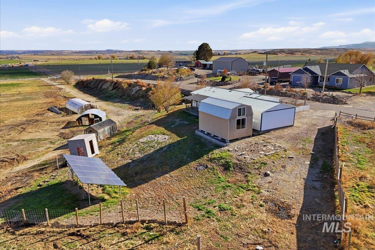 Aerial view of sparsely populated area
