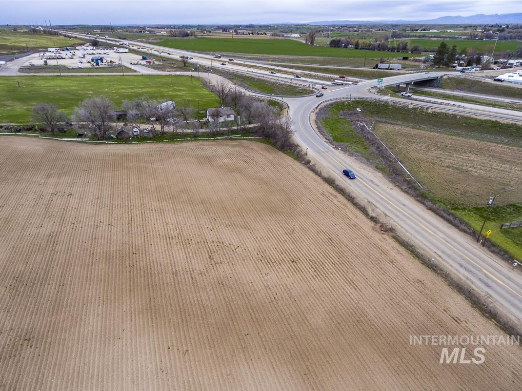 Aerial view of a highway
