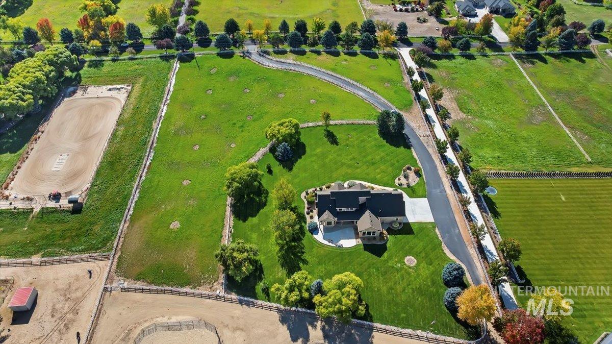 Overview of rural landscape with a pastoral area