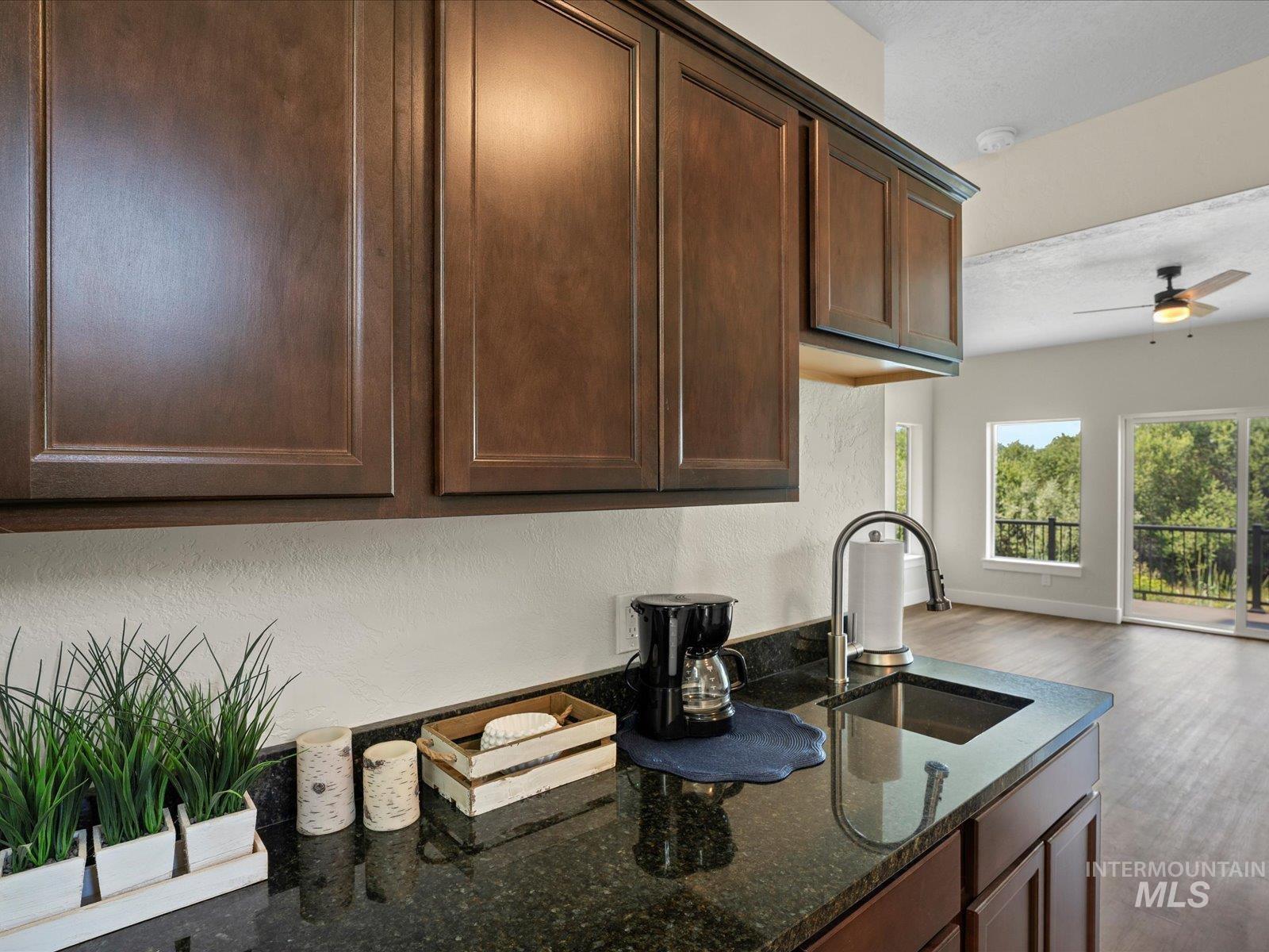 Kitchenette that could be converted to functional kitchen with addition of refrigerator and oven/range.