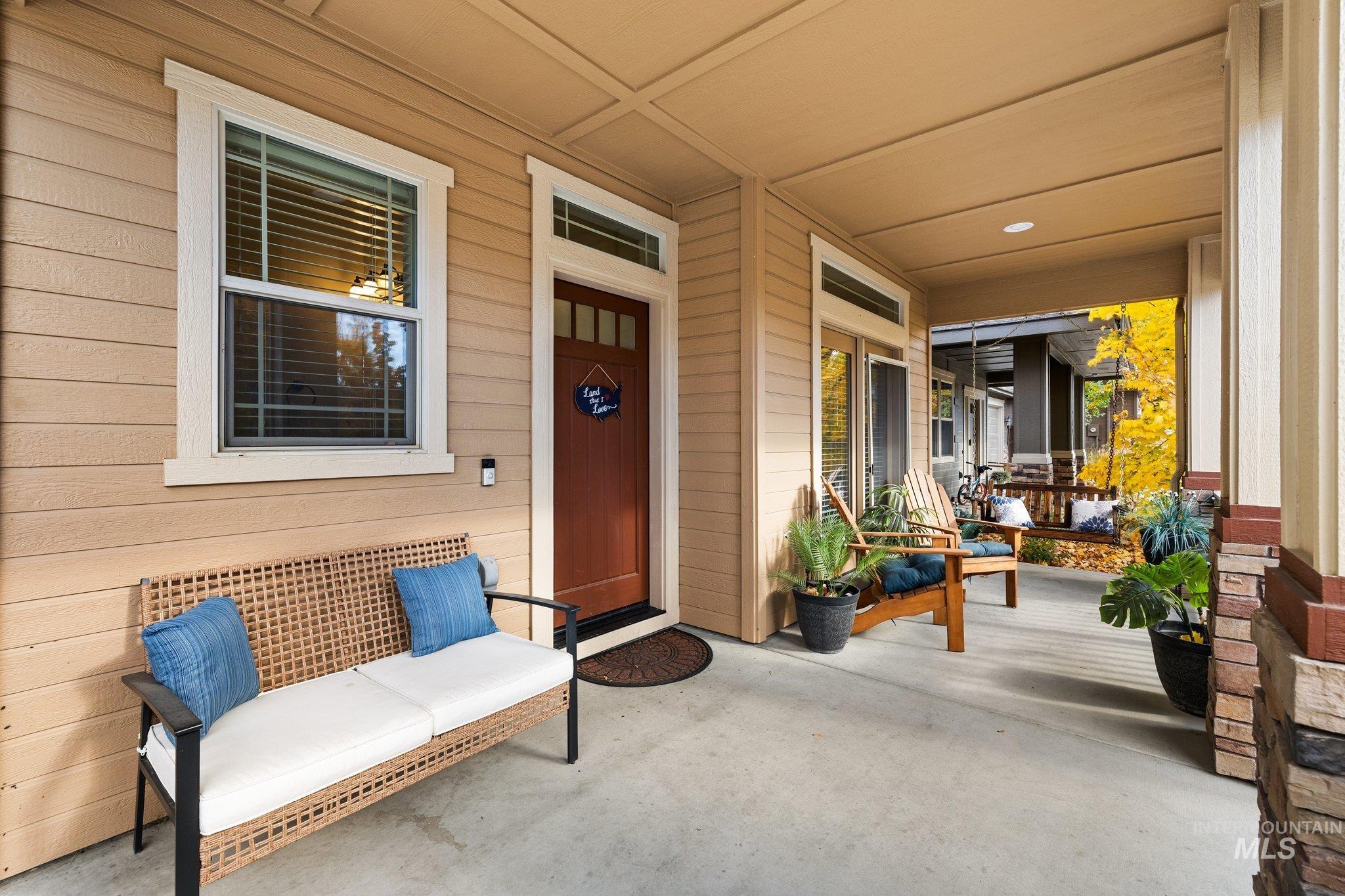 Property entrance featuring a porch