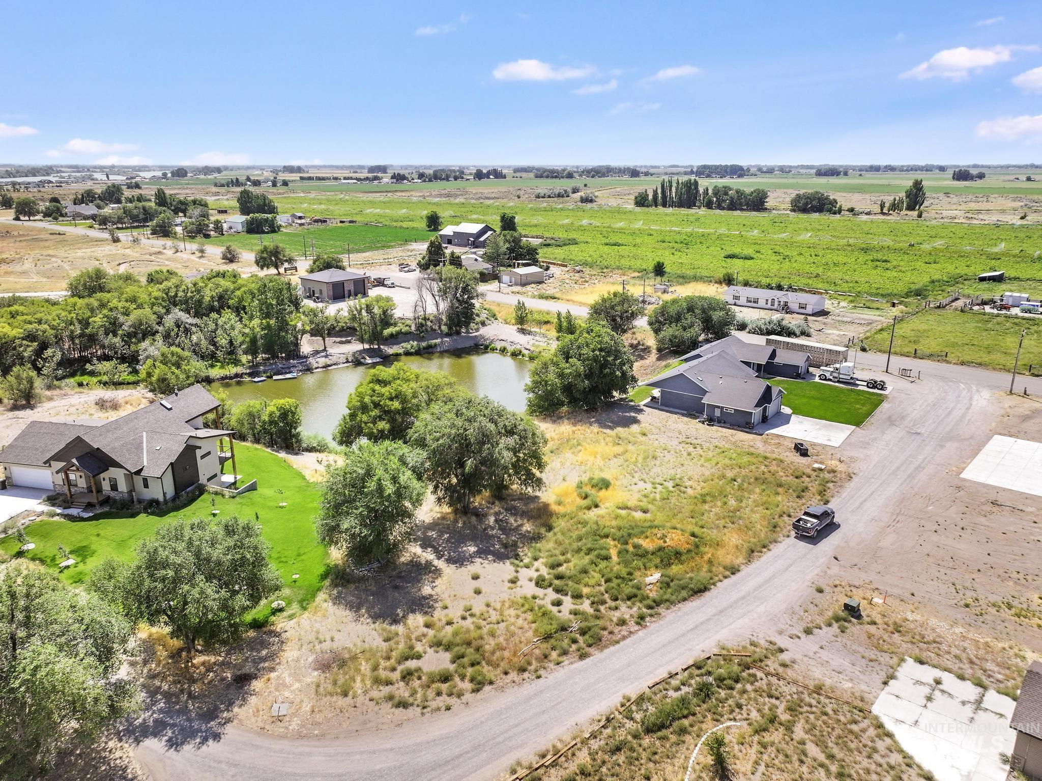 Aerial view of sparsely populated area