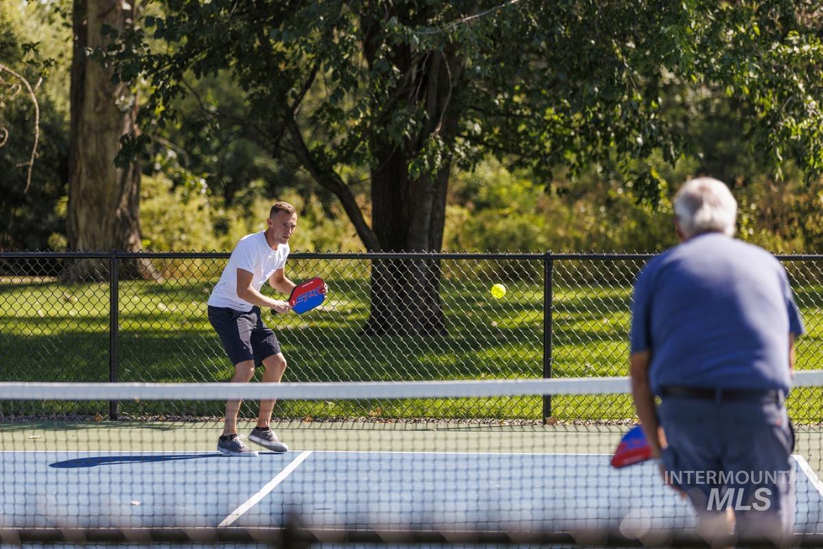 View of tennis court