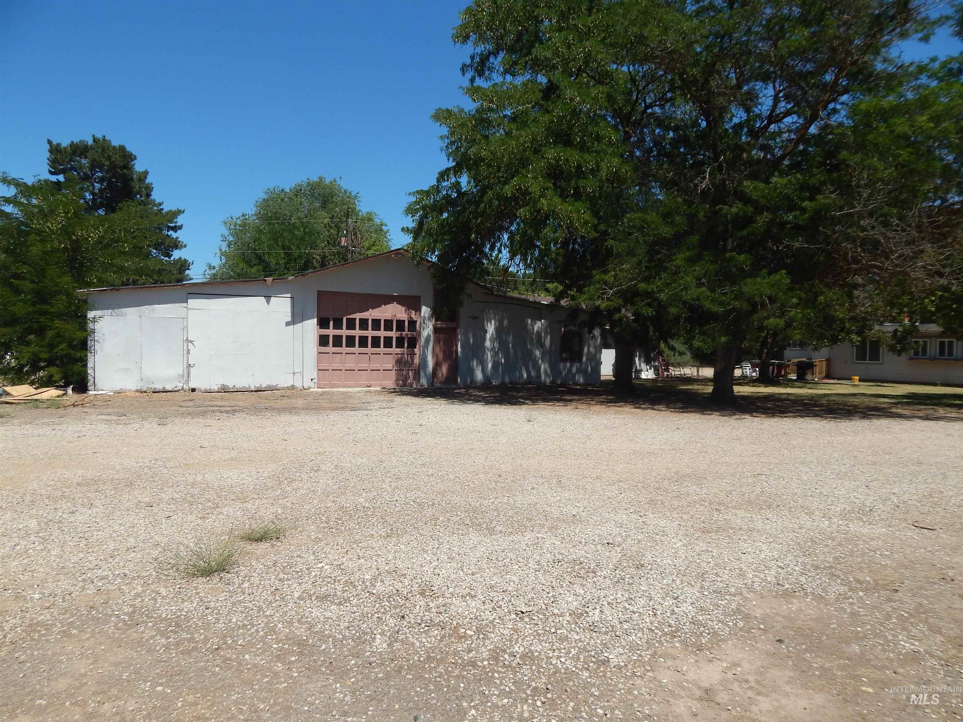 Garage with driveway
