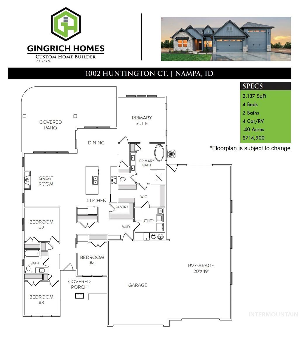 Photo of 1002 Huntington Ct, Nampa, ID 83686 (MLS # 98966605)