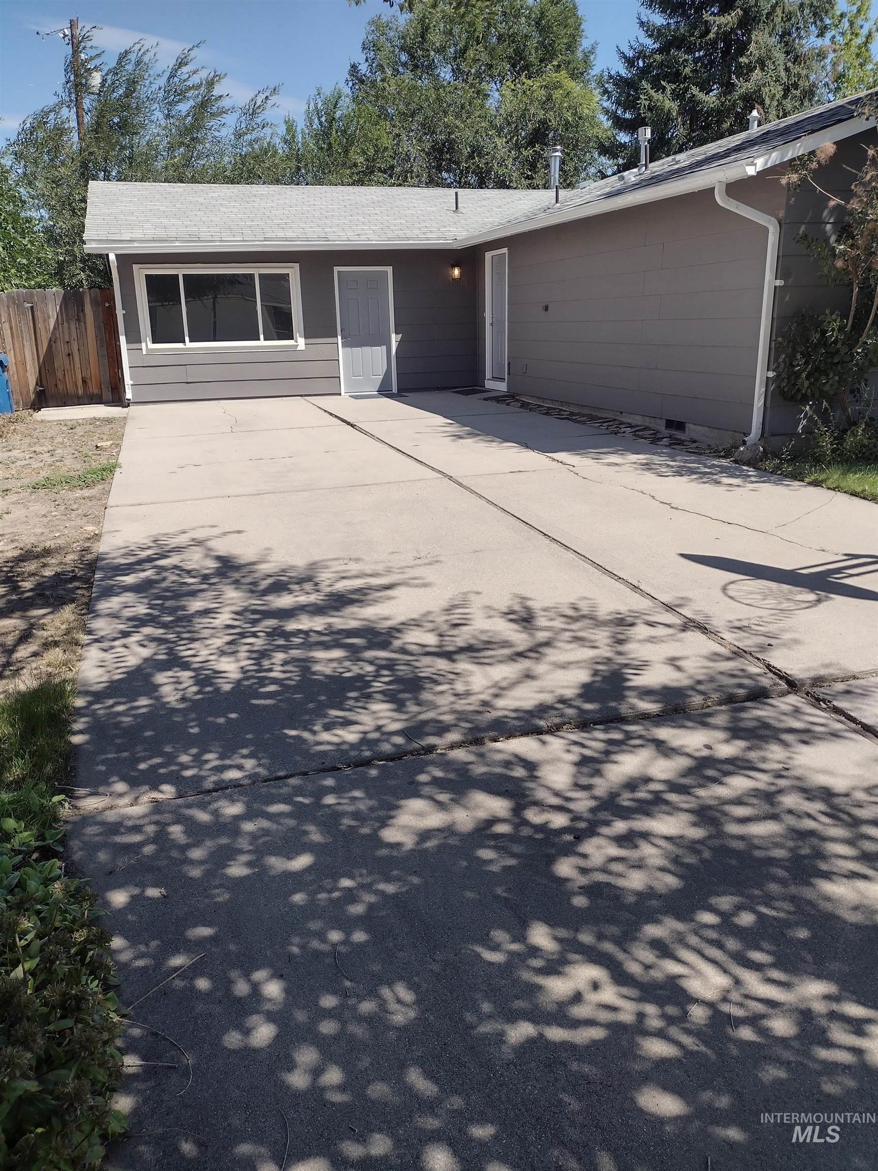 View of single story home