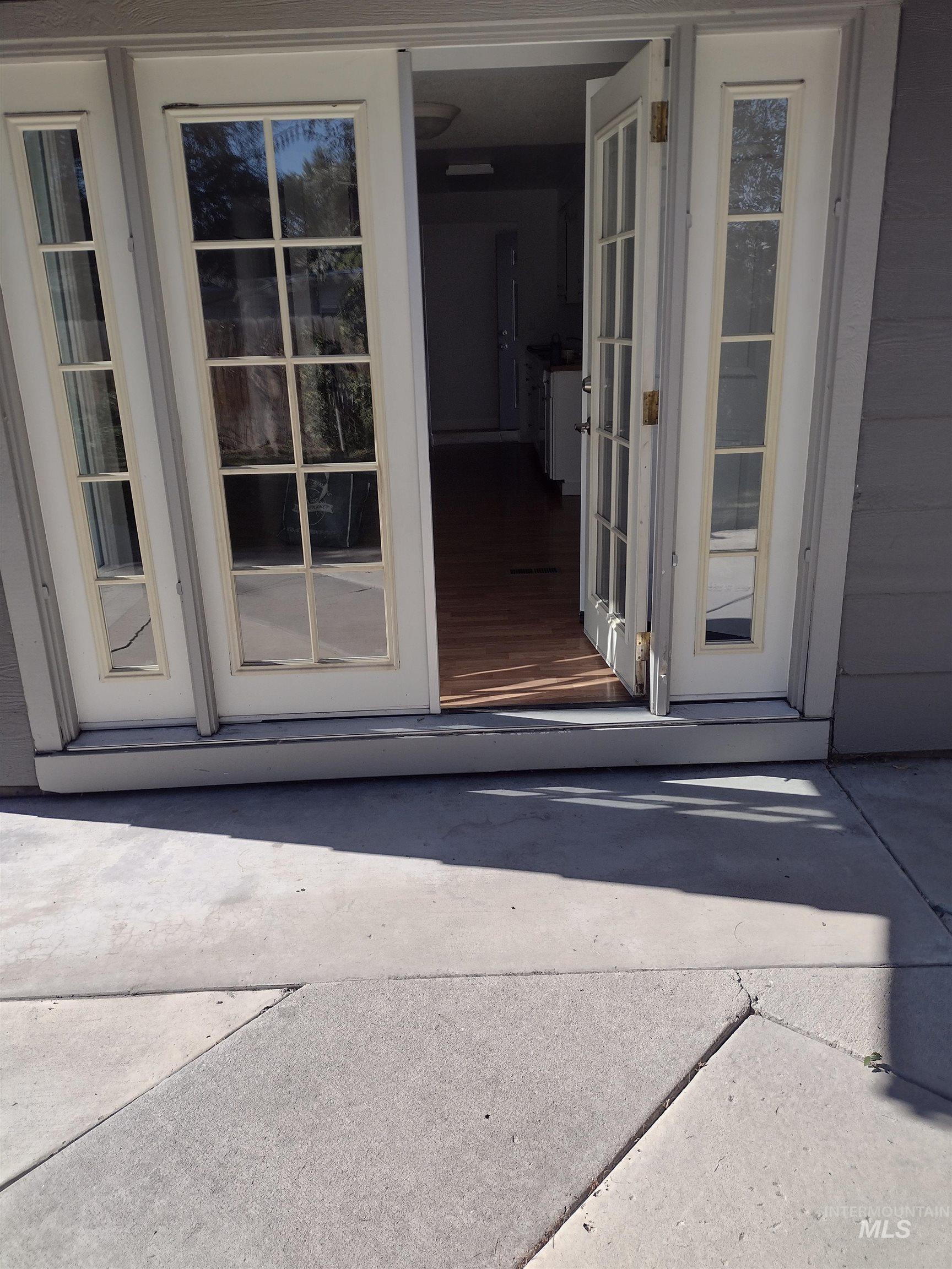 Doorway to property with french doors