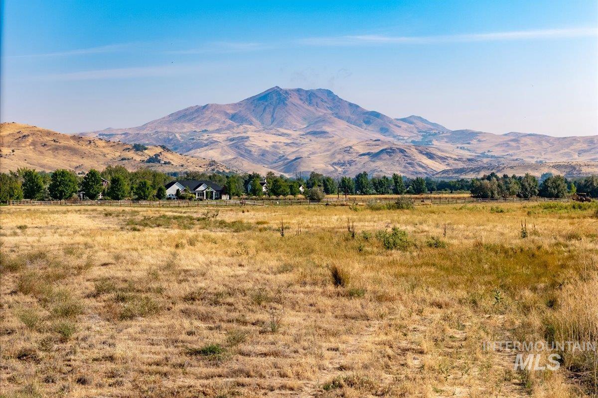 View of mountain background with rural landscape