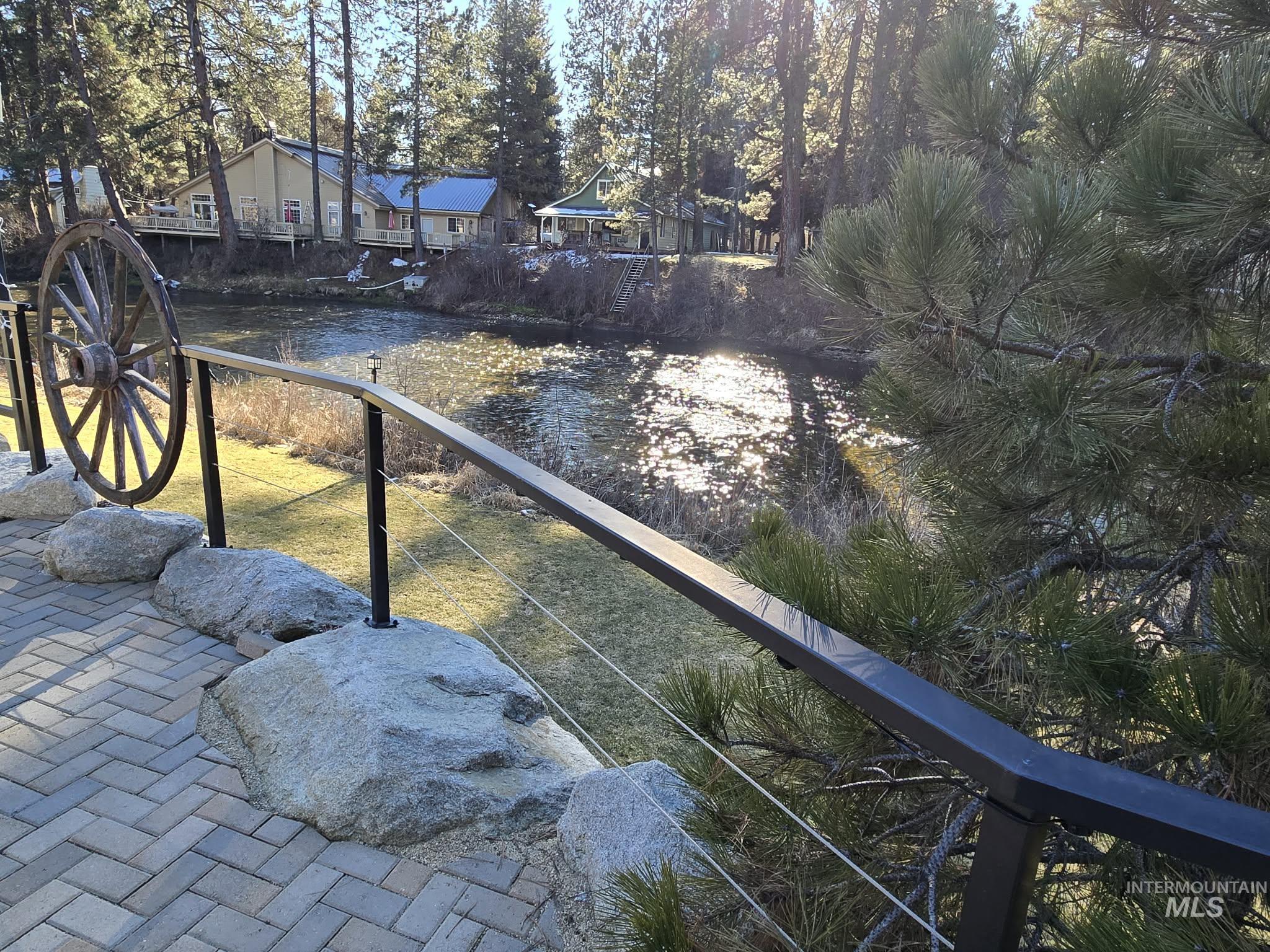 View of yard featuring a water view