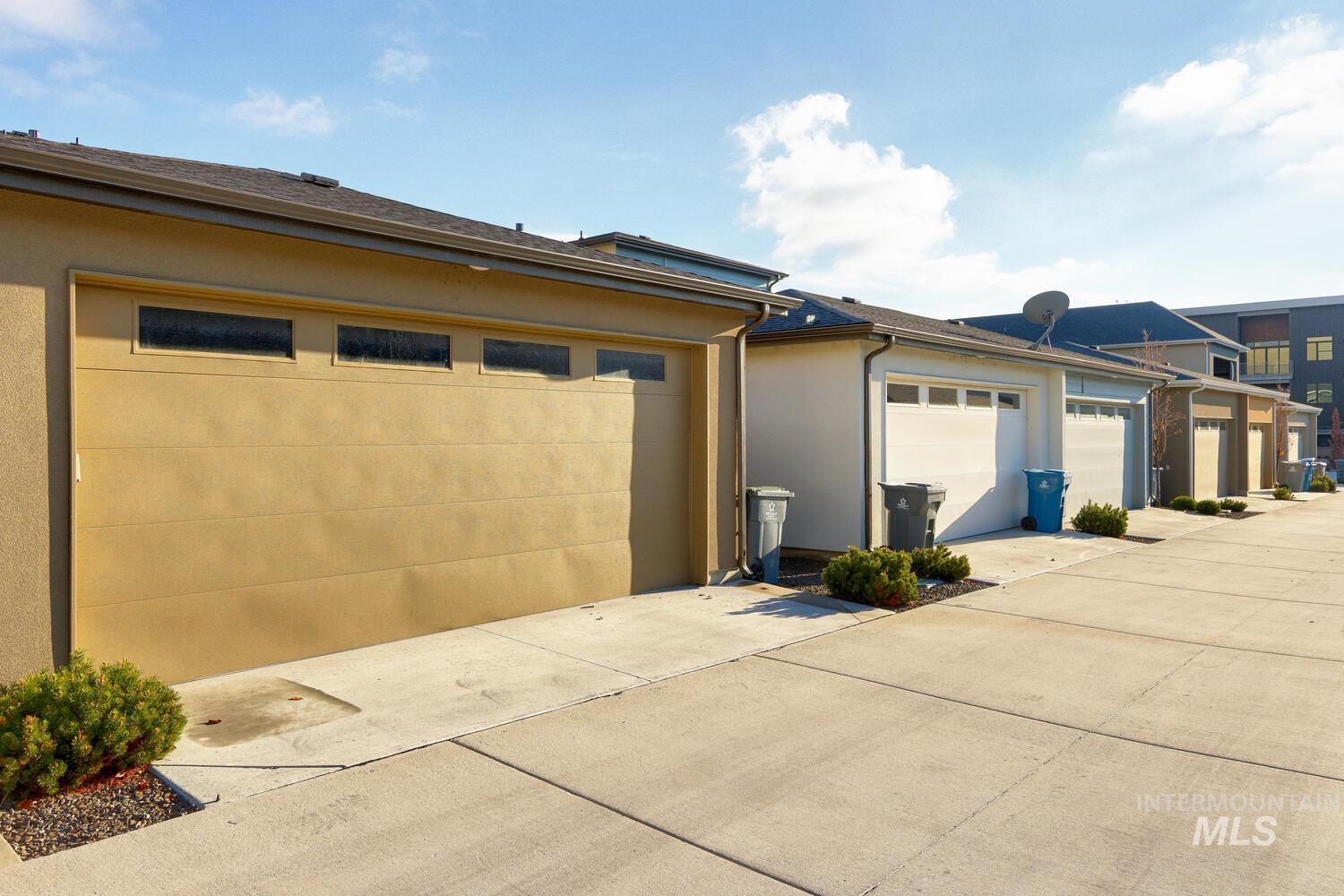 View of home's exterior featuring stucco siding