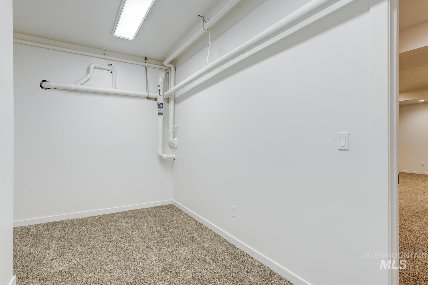 Spacious closet featuring carpet flooring