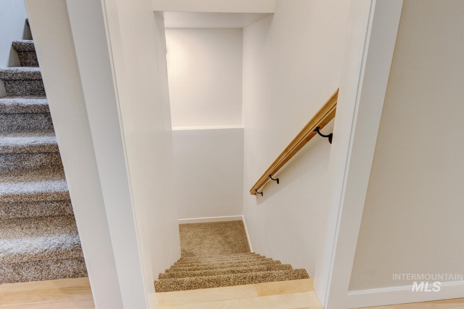 Stairs with baseboards