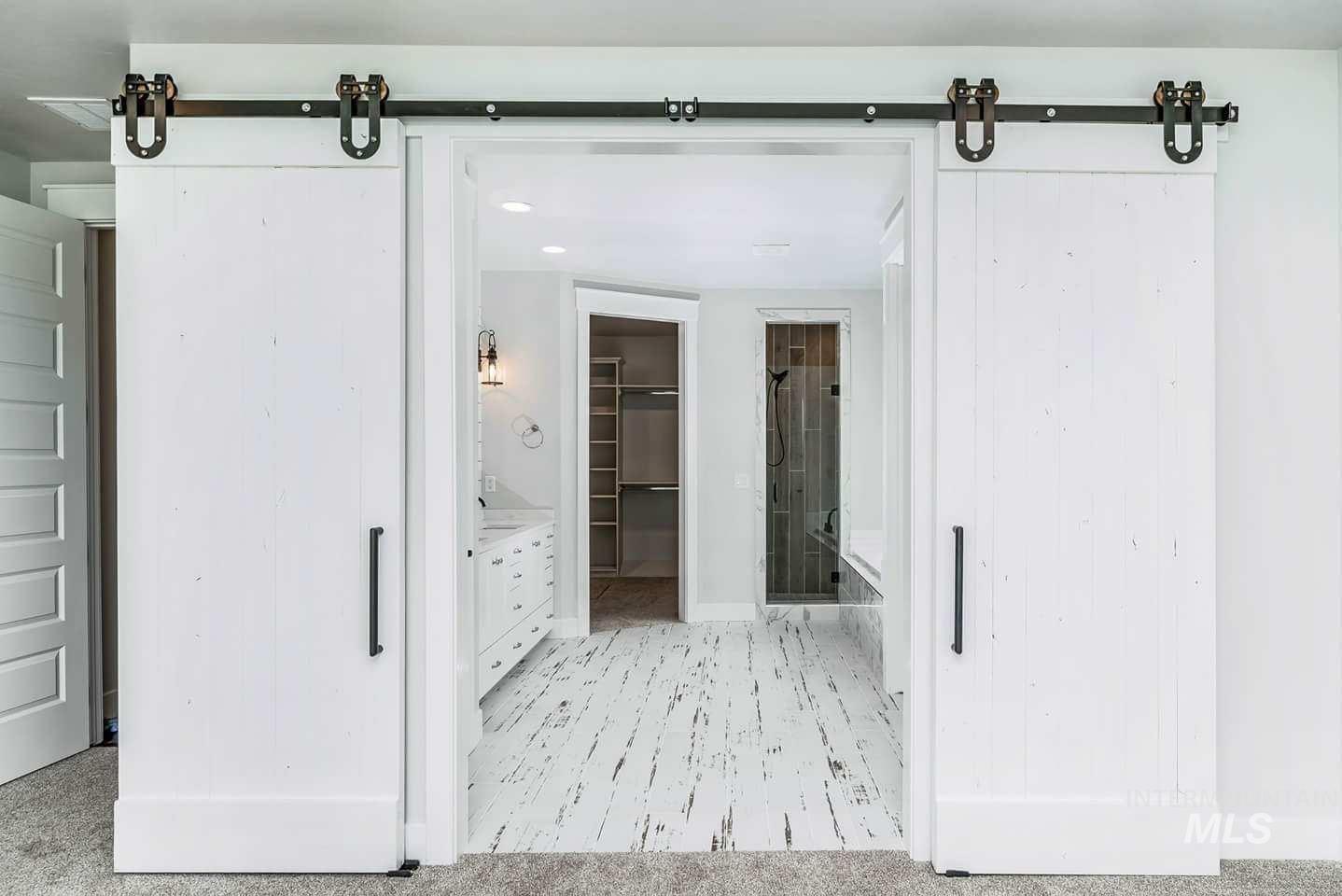 Barn Doors into Master Bath