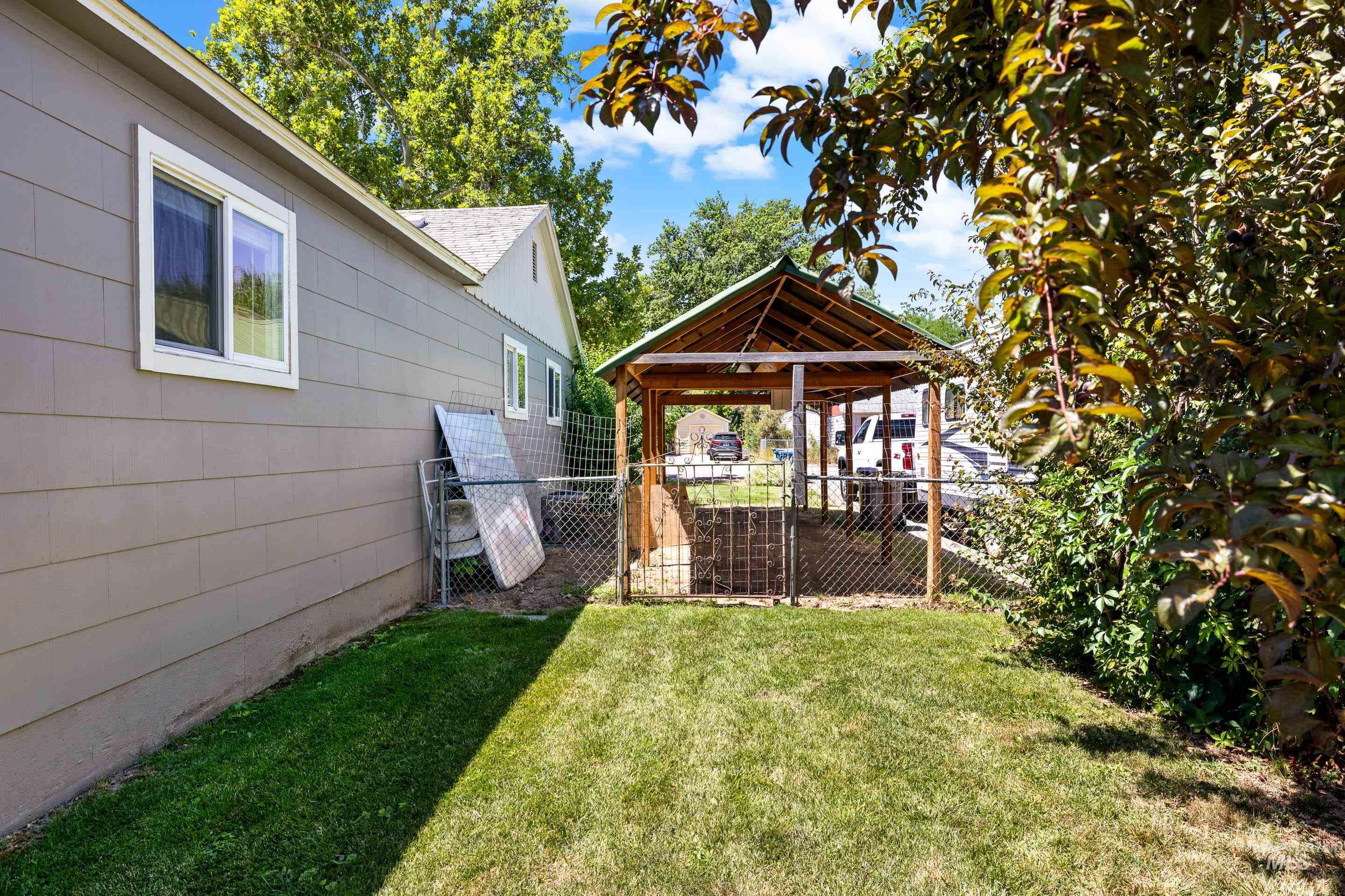 View of yard with a gazebo