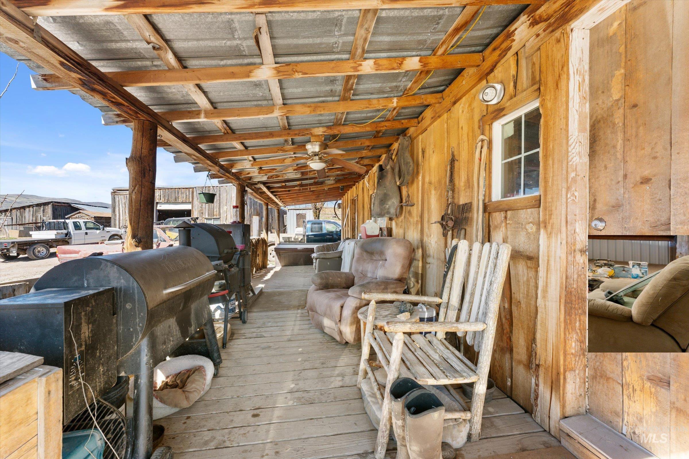 Deck featuring area for grilling