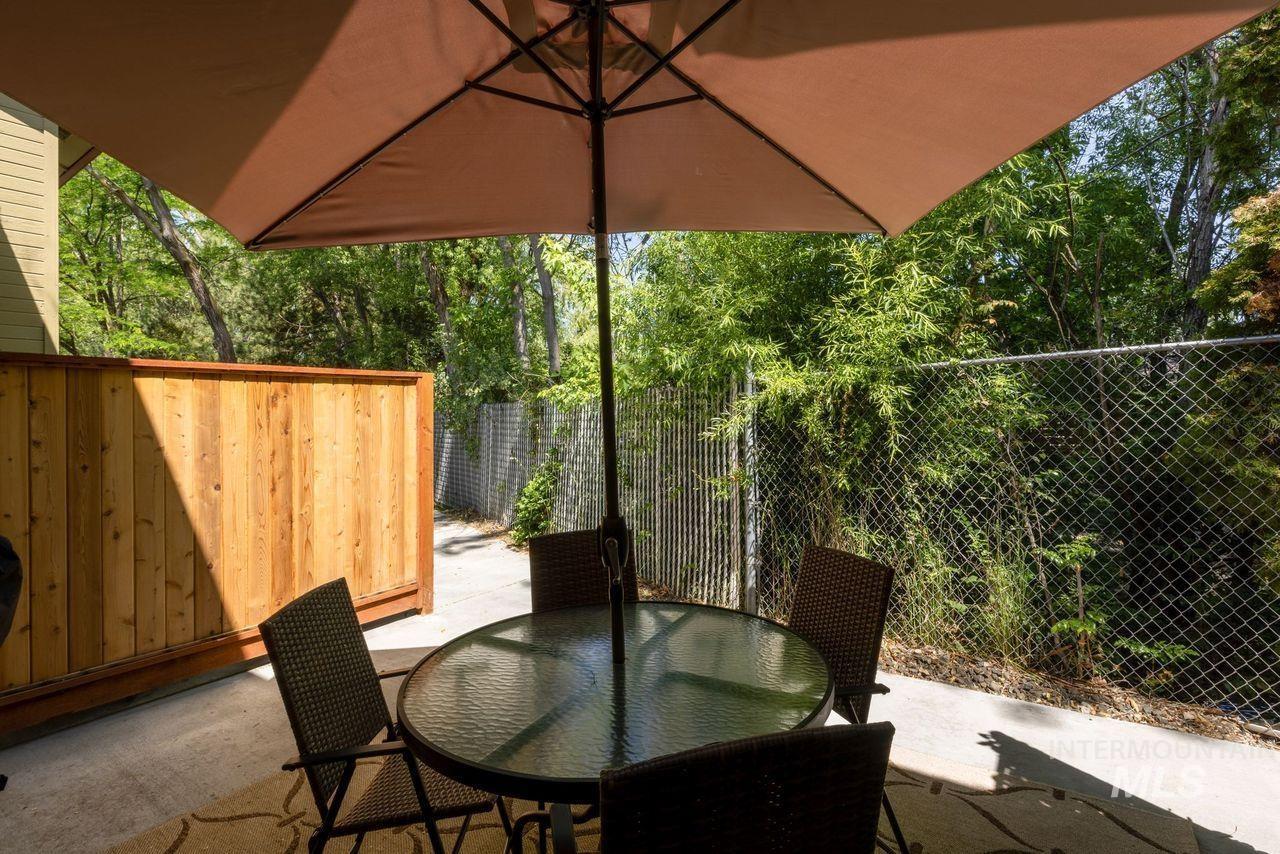View of patio featuring outdoor dining space