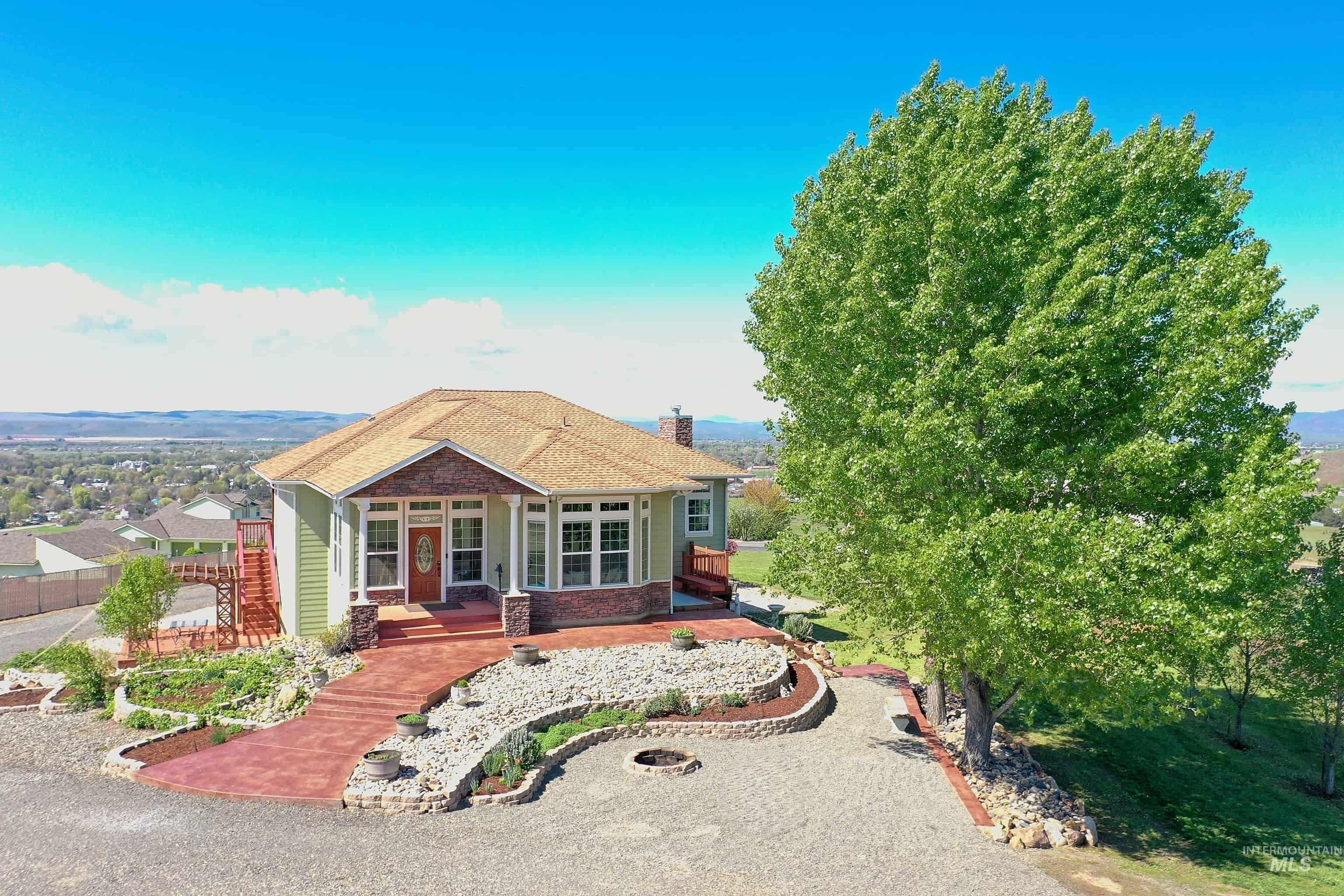 View of front of property with a chimney