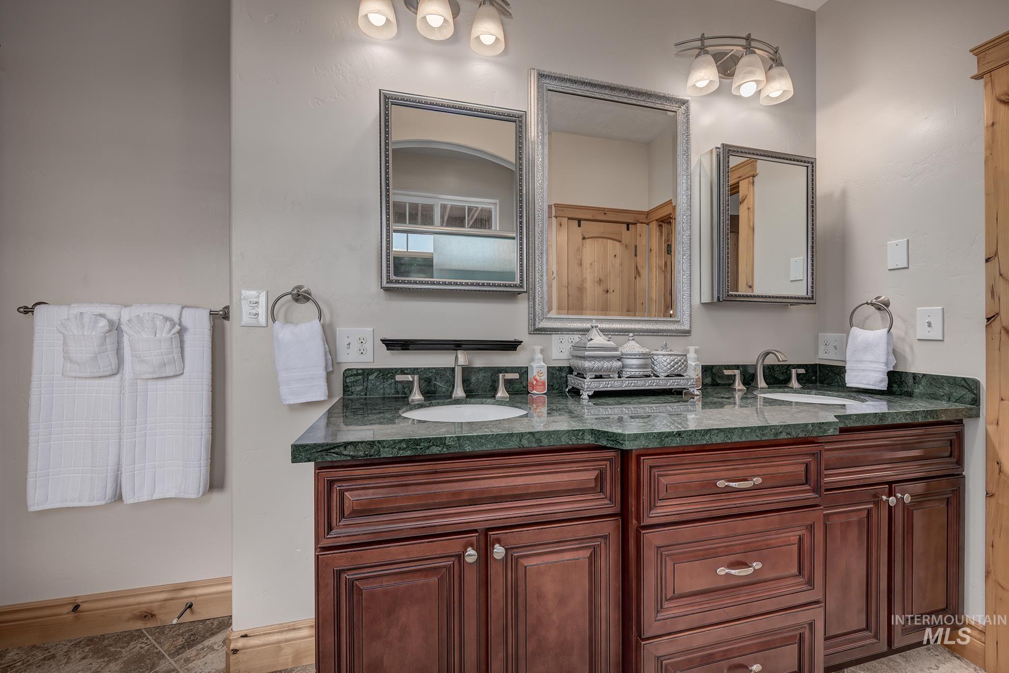 Master bathroom with double vanity
