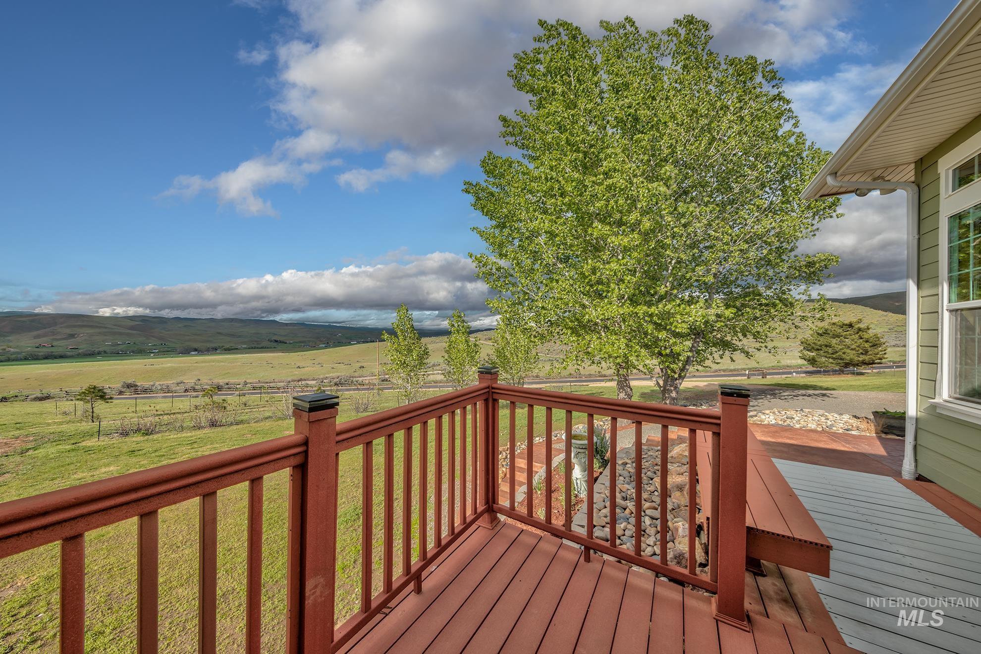Deck featuring a rural view