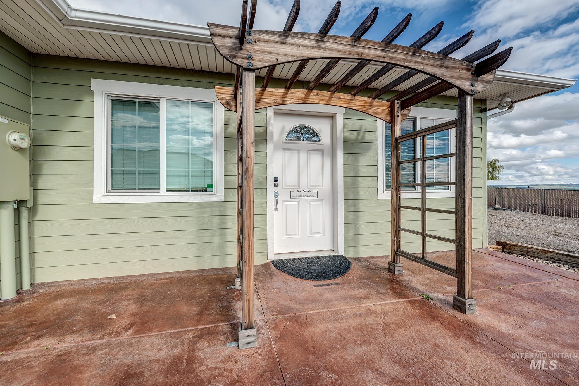 Private guest house entrance
