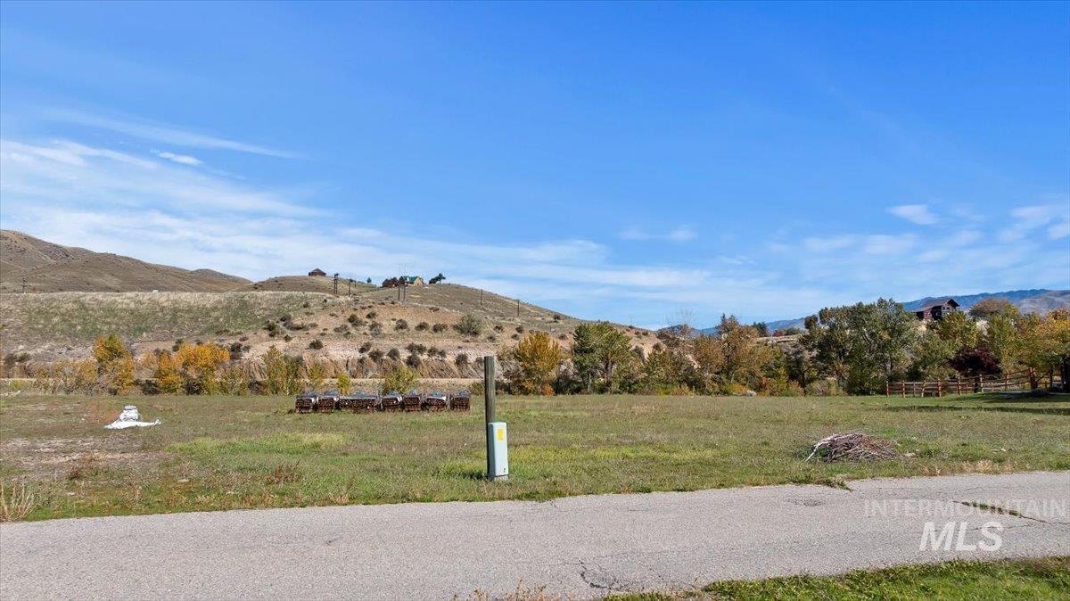 Mountain view with rural landscape
