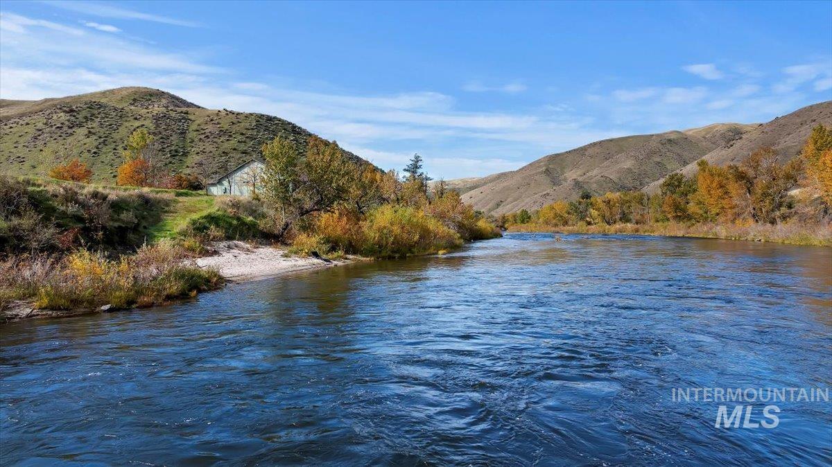 Water view with a mountainous background