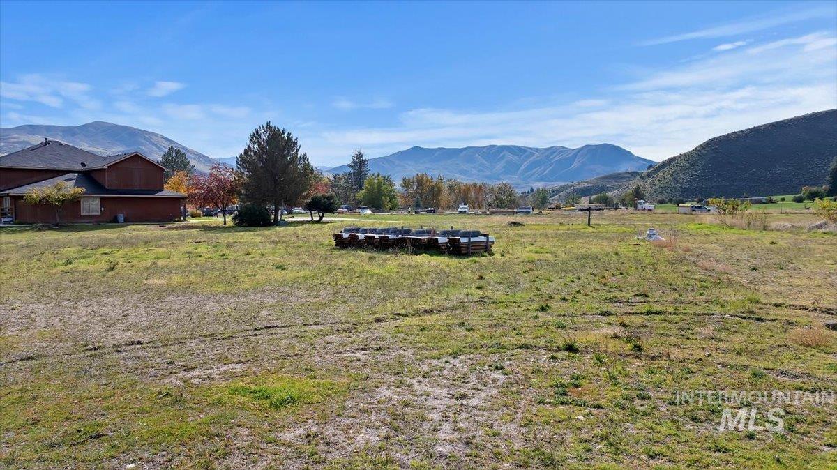 Mountain view with rural landscape