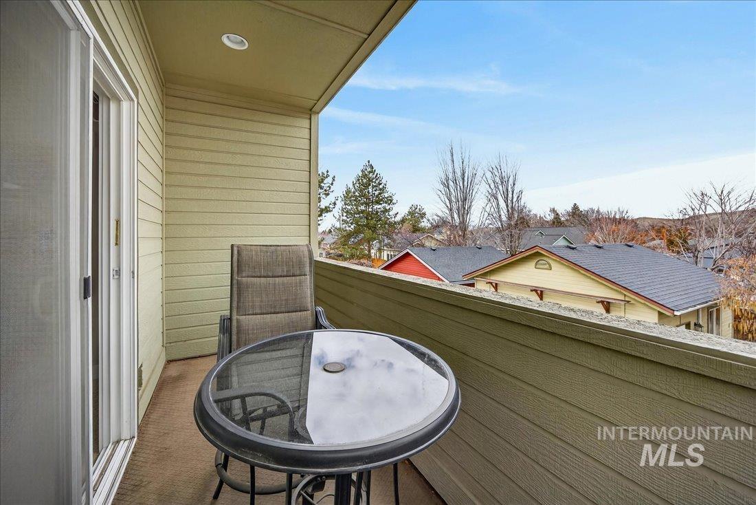 View of foothills from balcony off primary suite.
