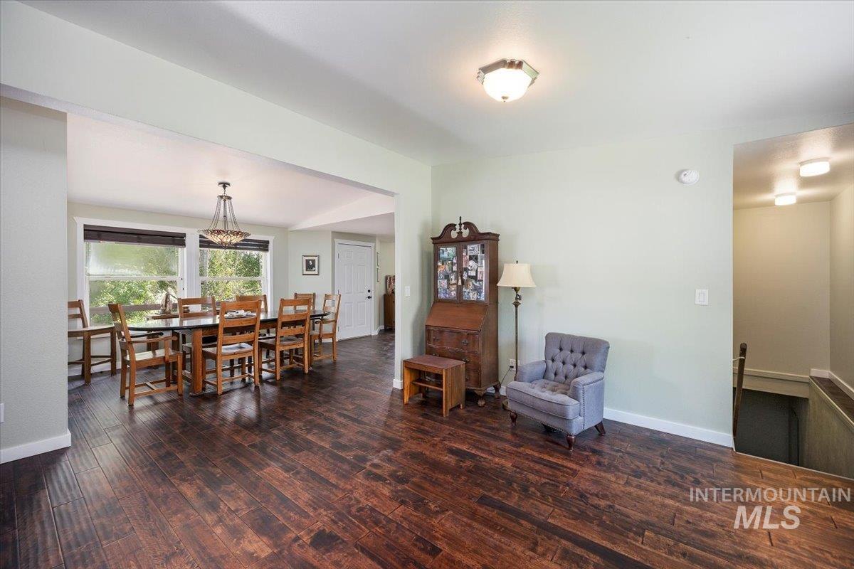 Dining area featuring wood finished floors