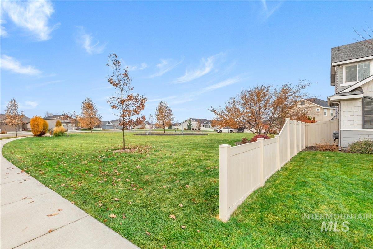 View of yard featuring a residential view
