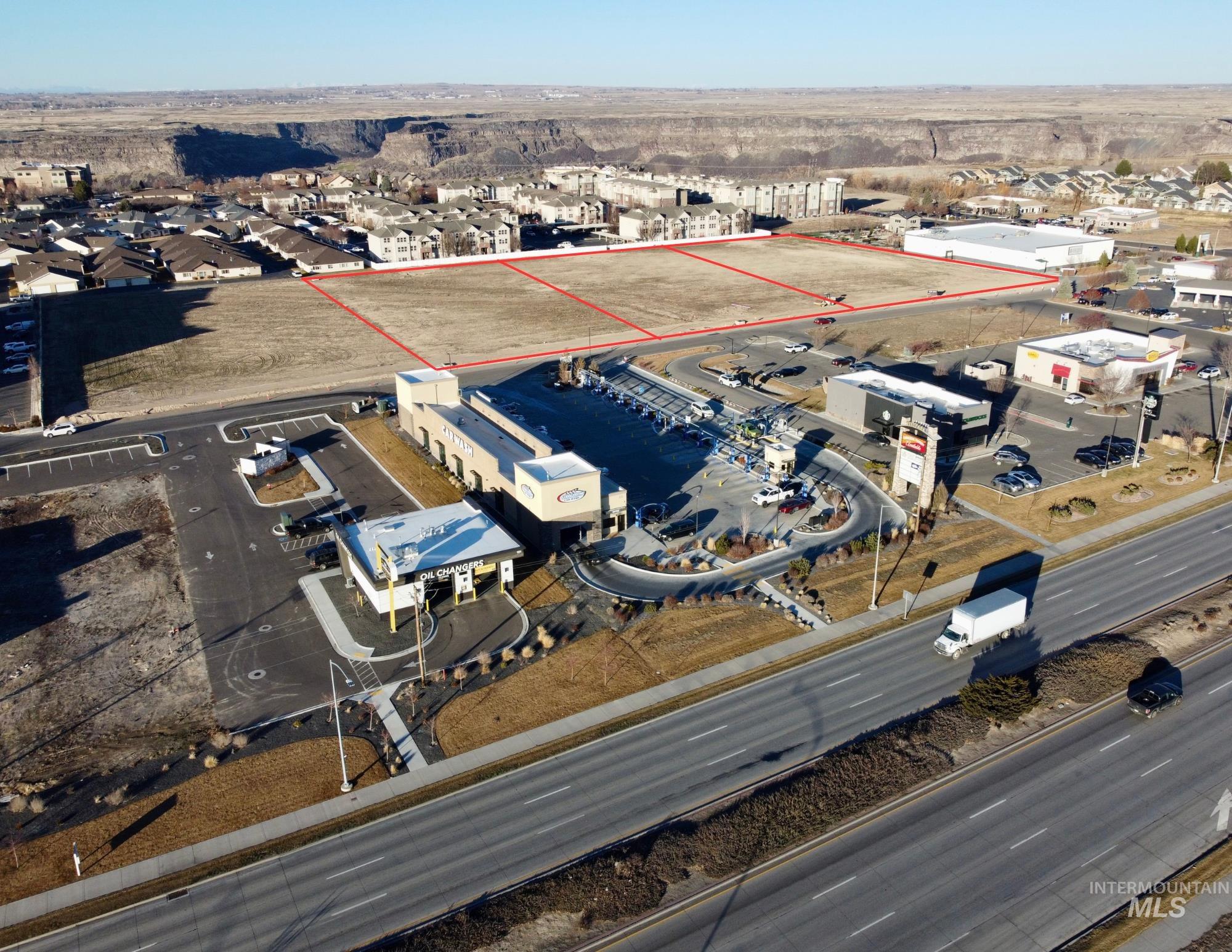 Drone / aerial view of an industrial area