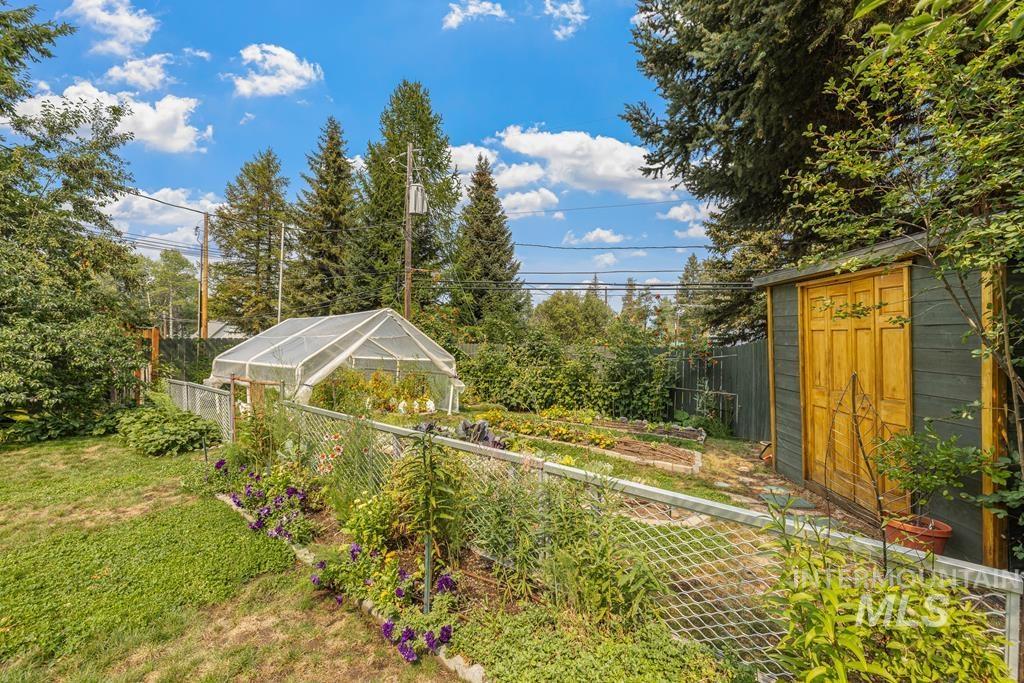 with a potting shed.