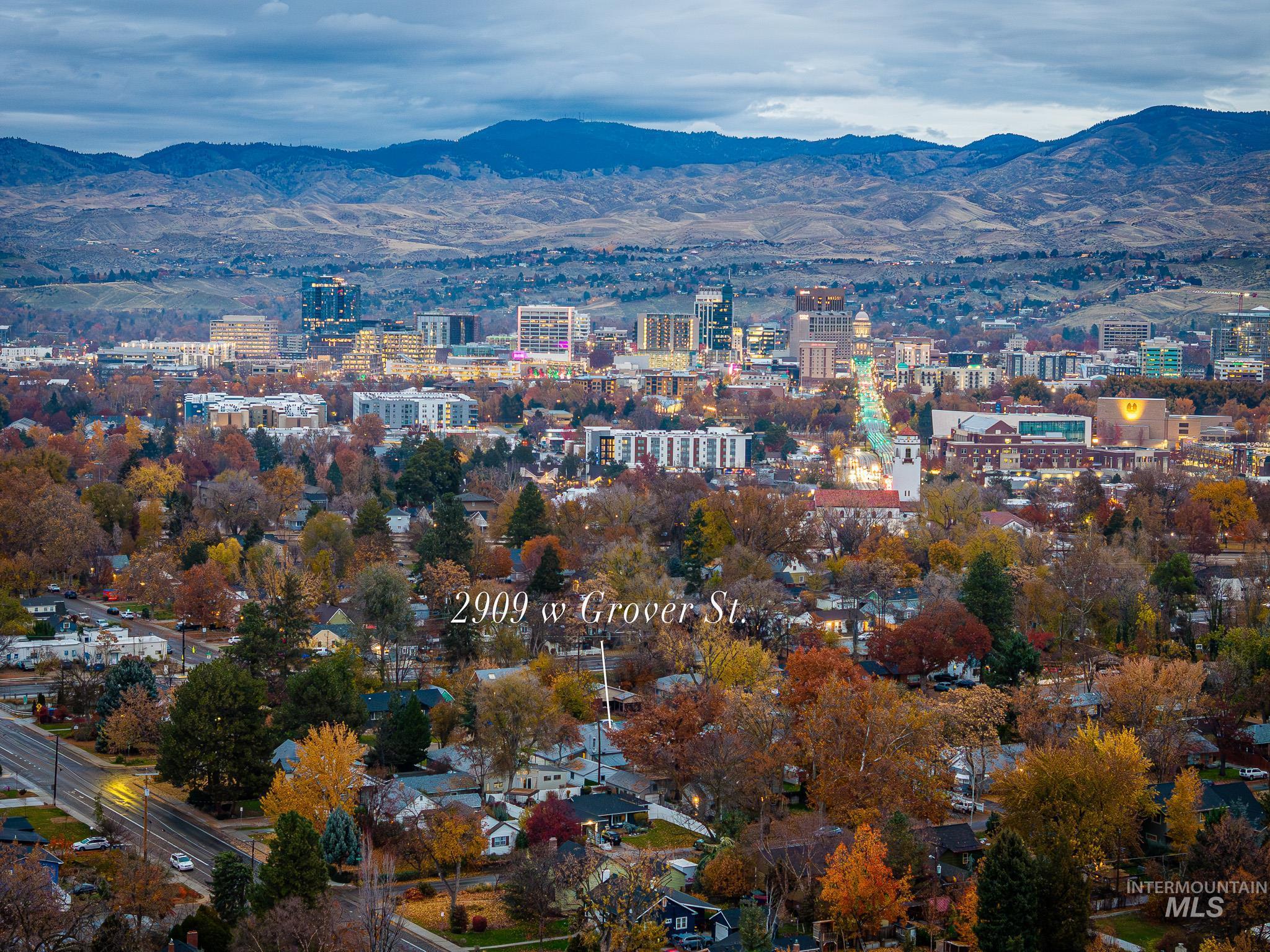 Bird's eye view of a mountain backdrop