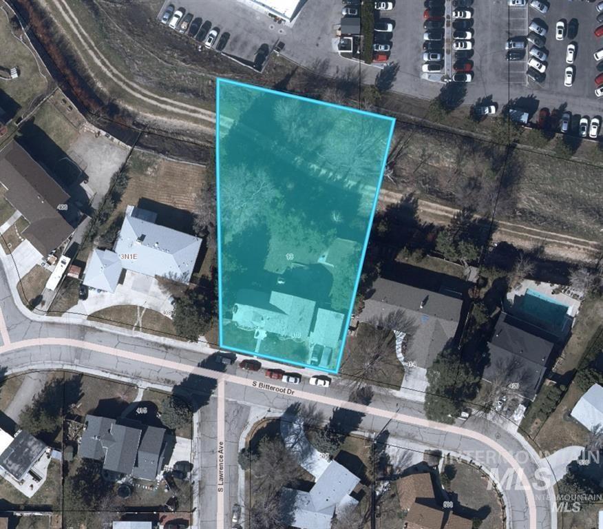 View of property location featuring property parcel outlined