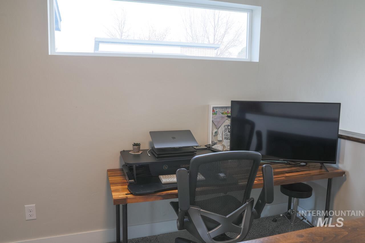 Office space with baseboards