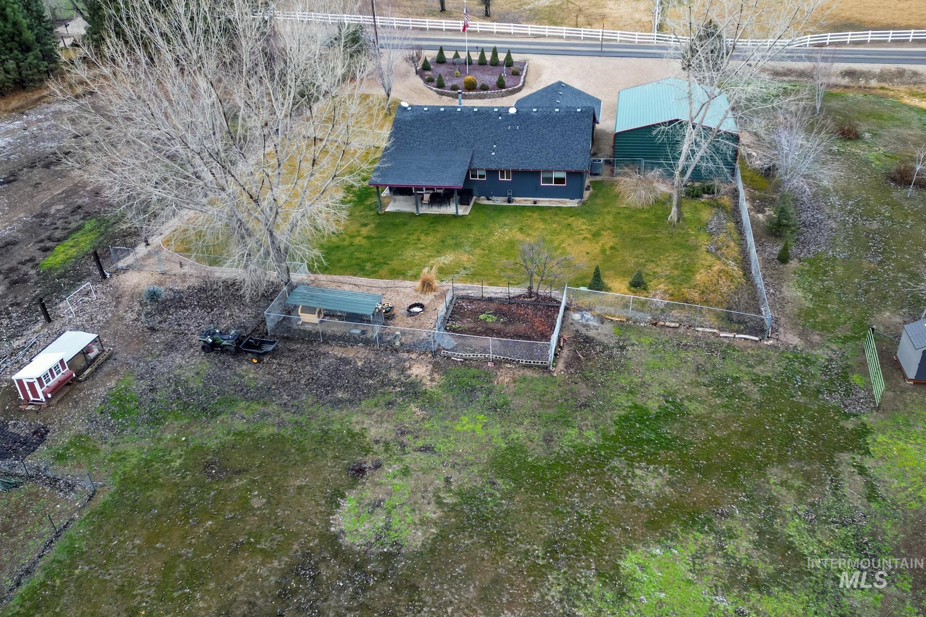 View from above of property