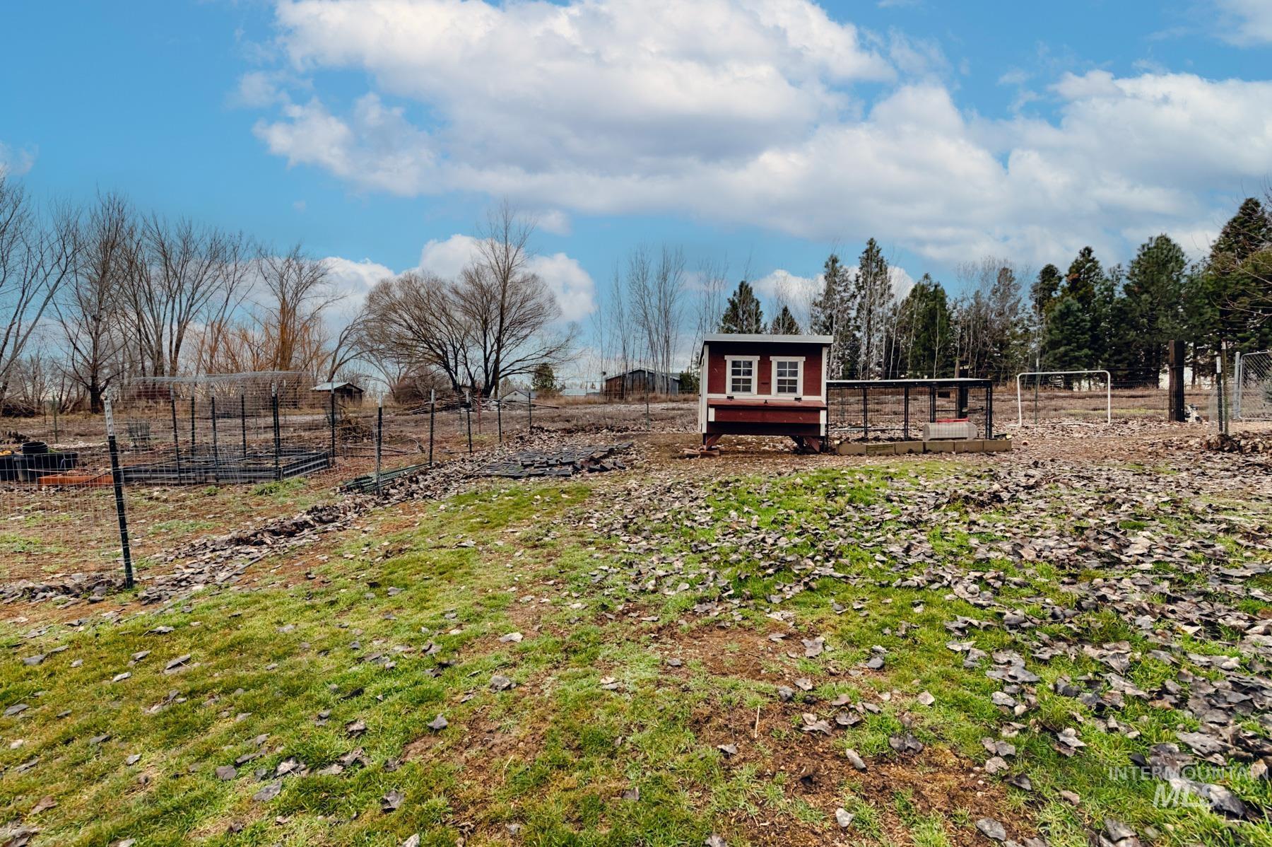 View of yard featuring an outbuilding and exterior structure