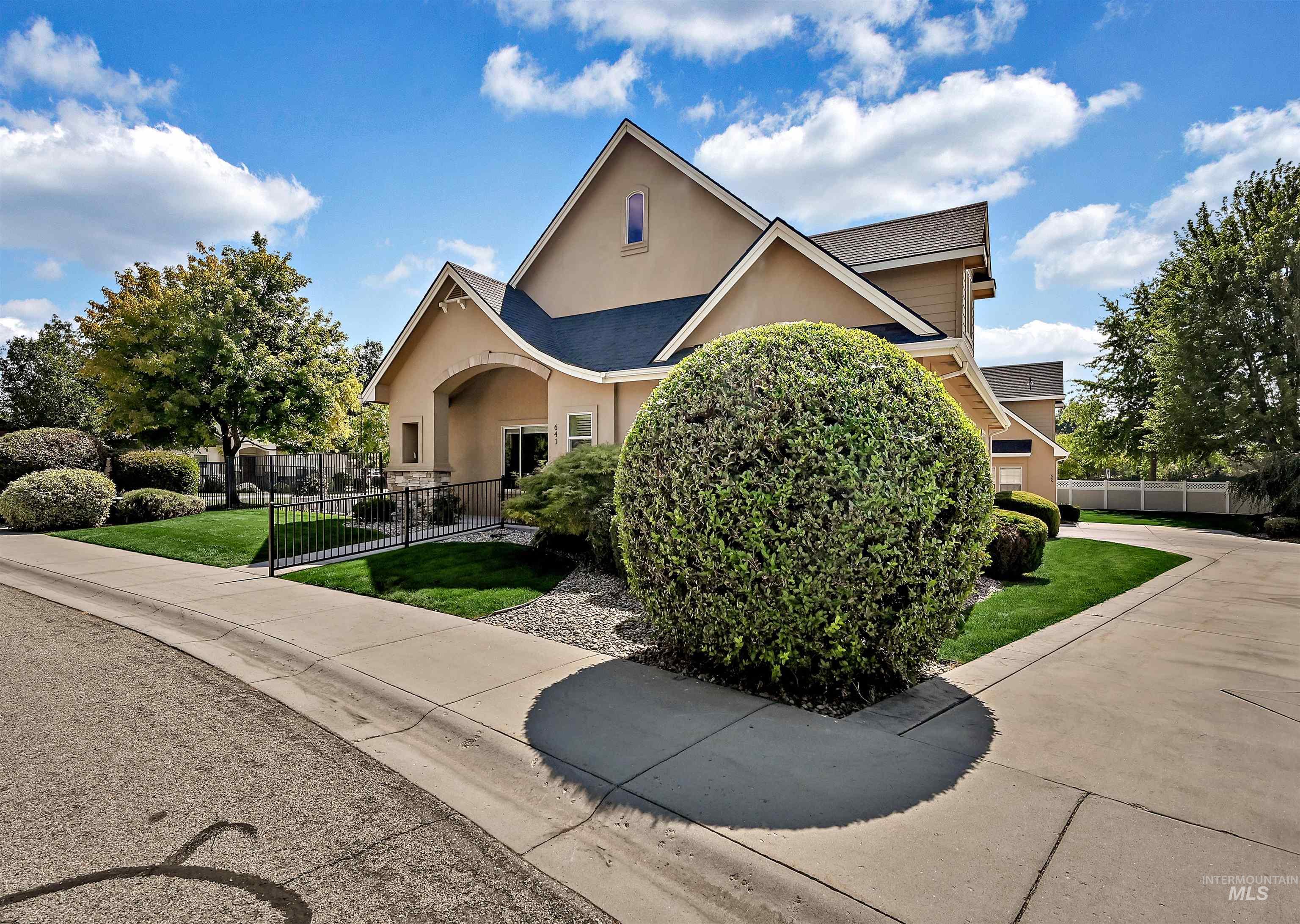 View of front of property with stucco siding