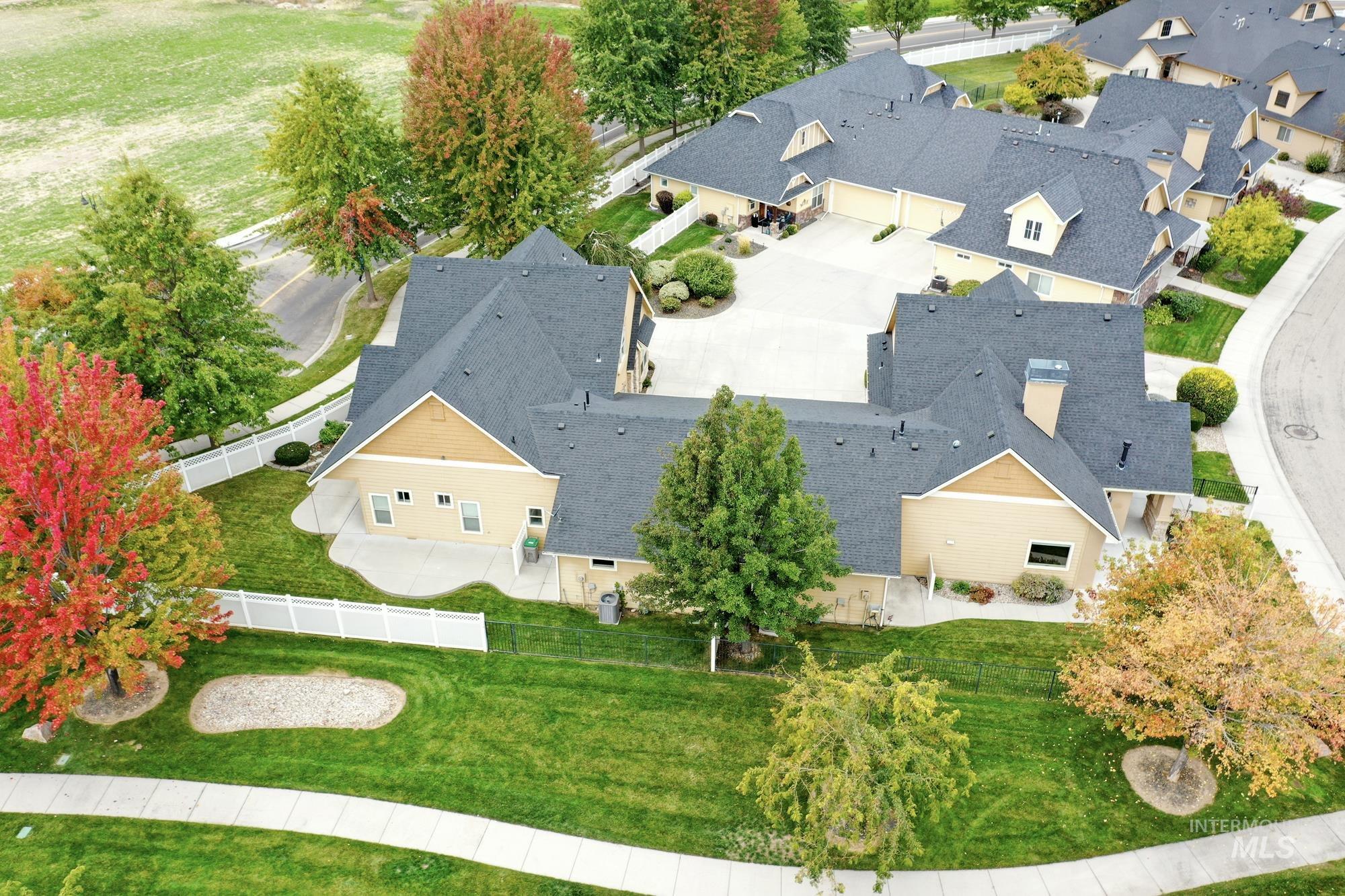 View from above of property