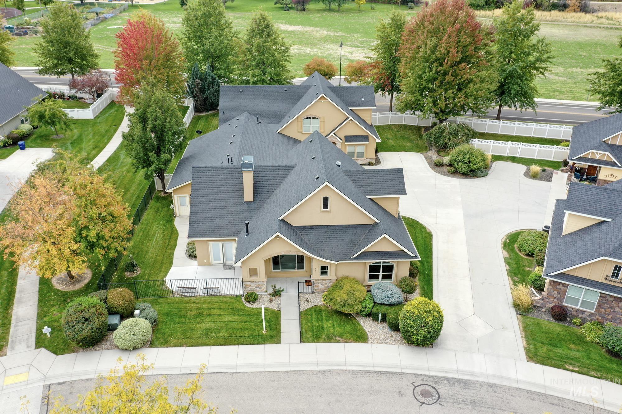 View from above of property