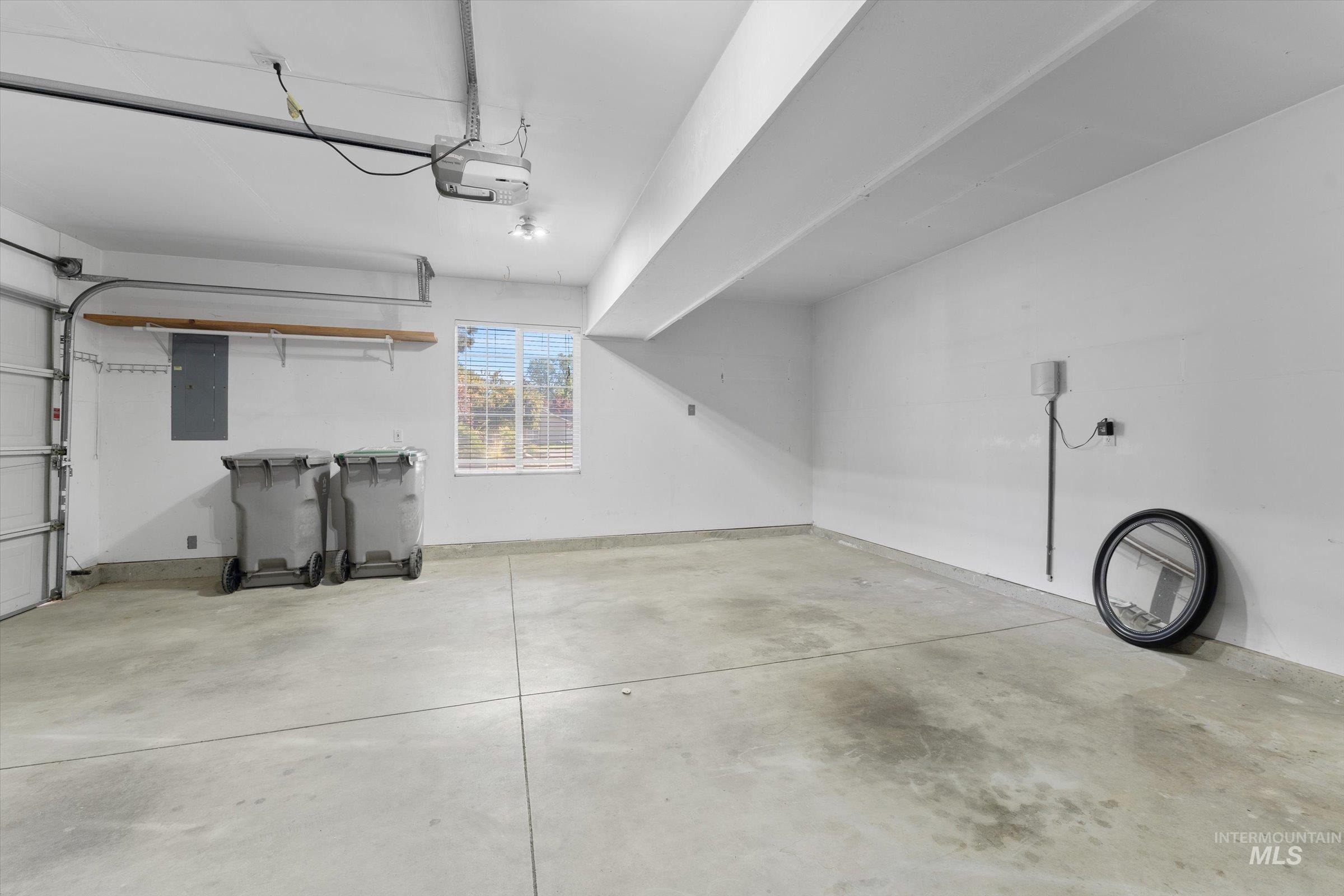 Garage with electric panel
