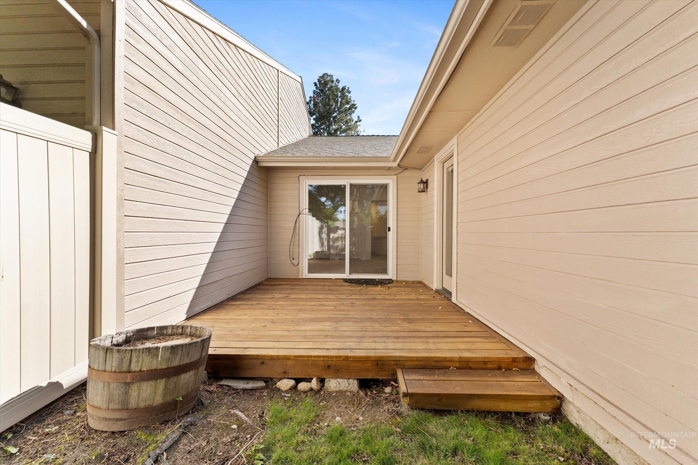View of wooden terrace