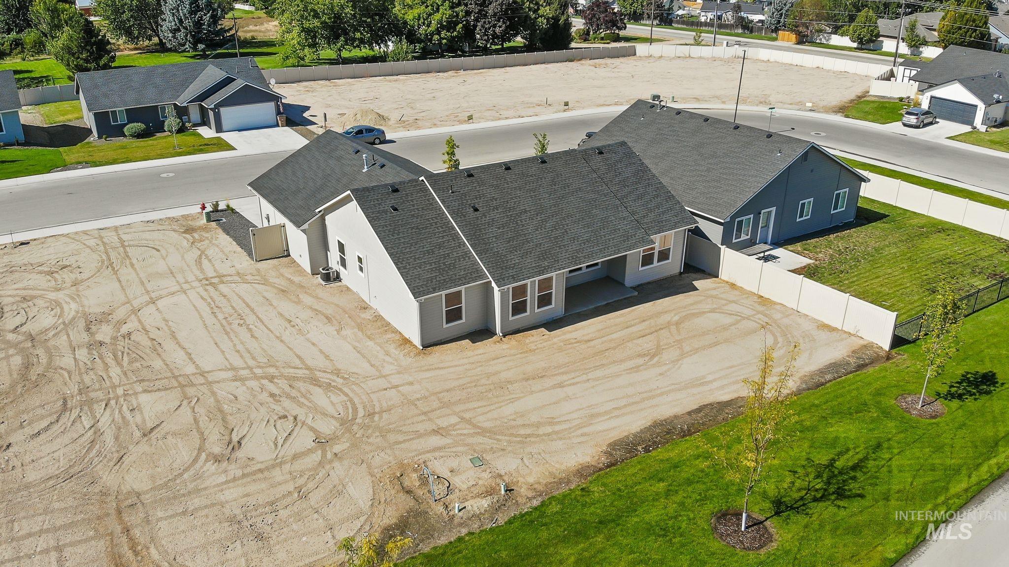 Aerial view of property and surrounding area